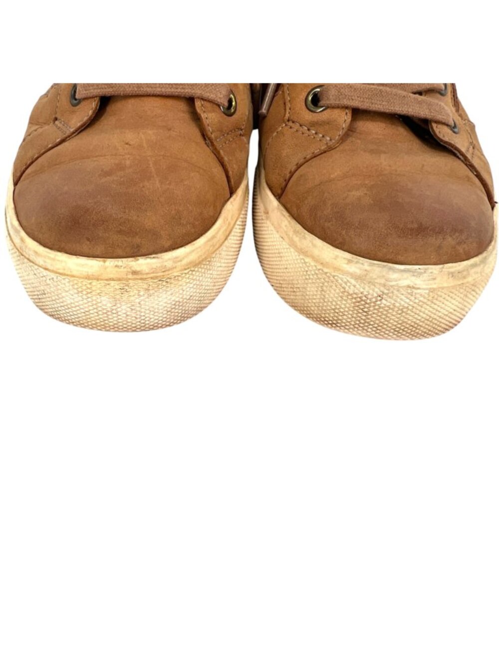 Taos Winner Leather High-Top Comfort Sneakers Side Zipper Cognac Brown Size 7.5 - Picture 11 of 14